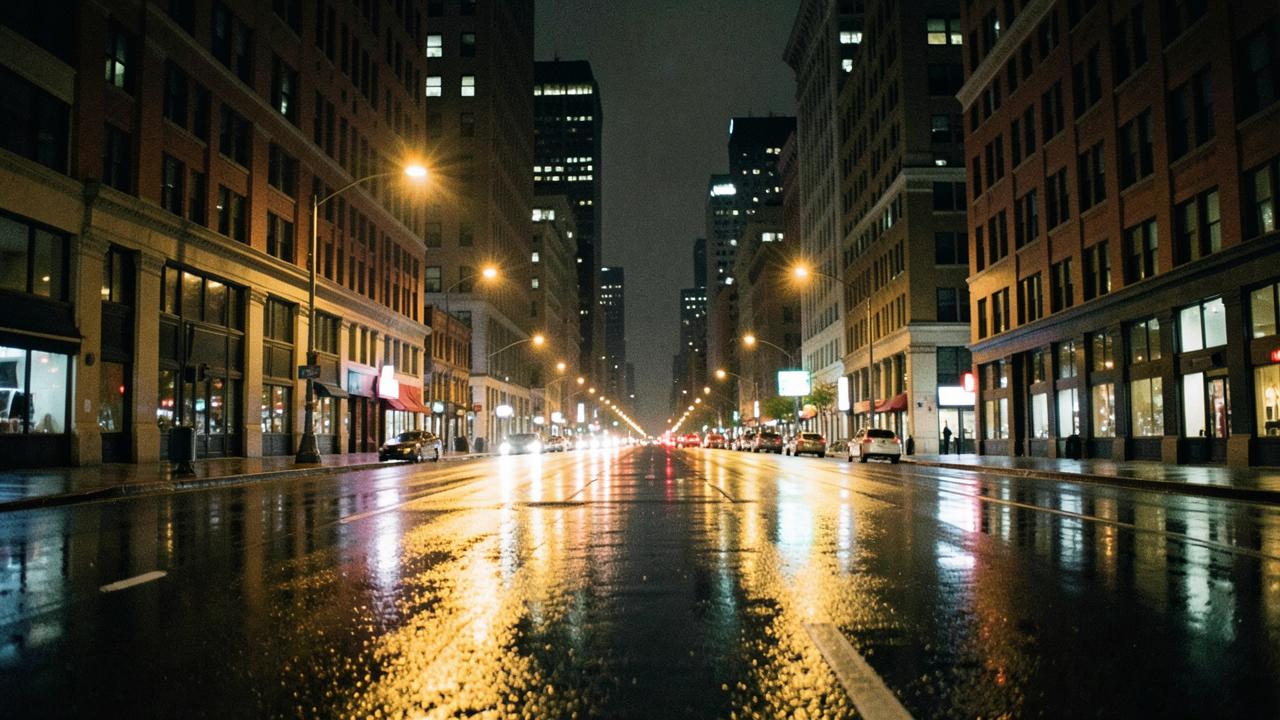 Late Night Delivery in Toronto at night