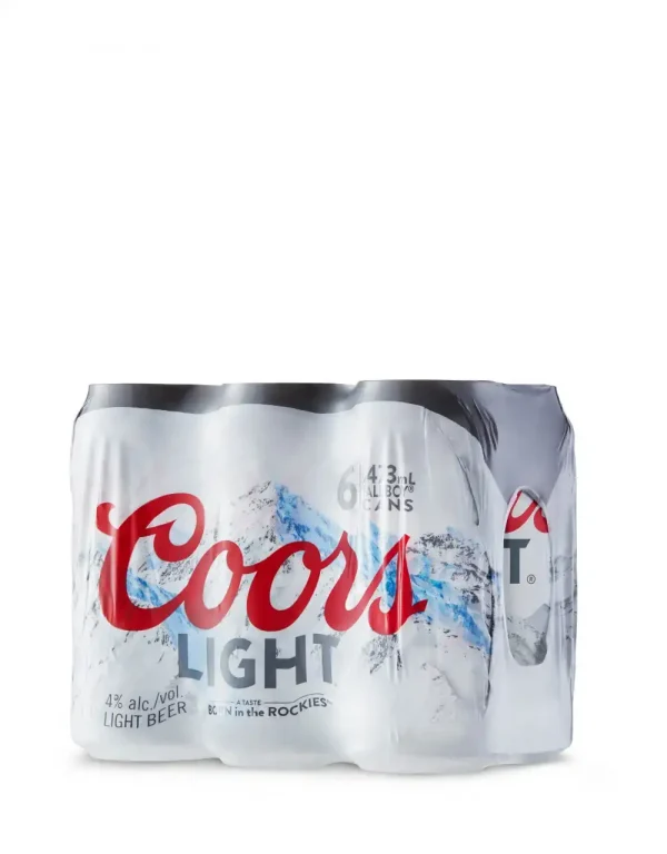 Coors Light - 6 Pack Light Refreshing Beer